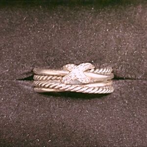 Barely worn David Yurman crossover ring - size 8!